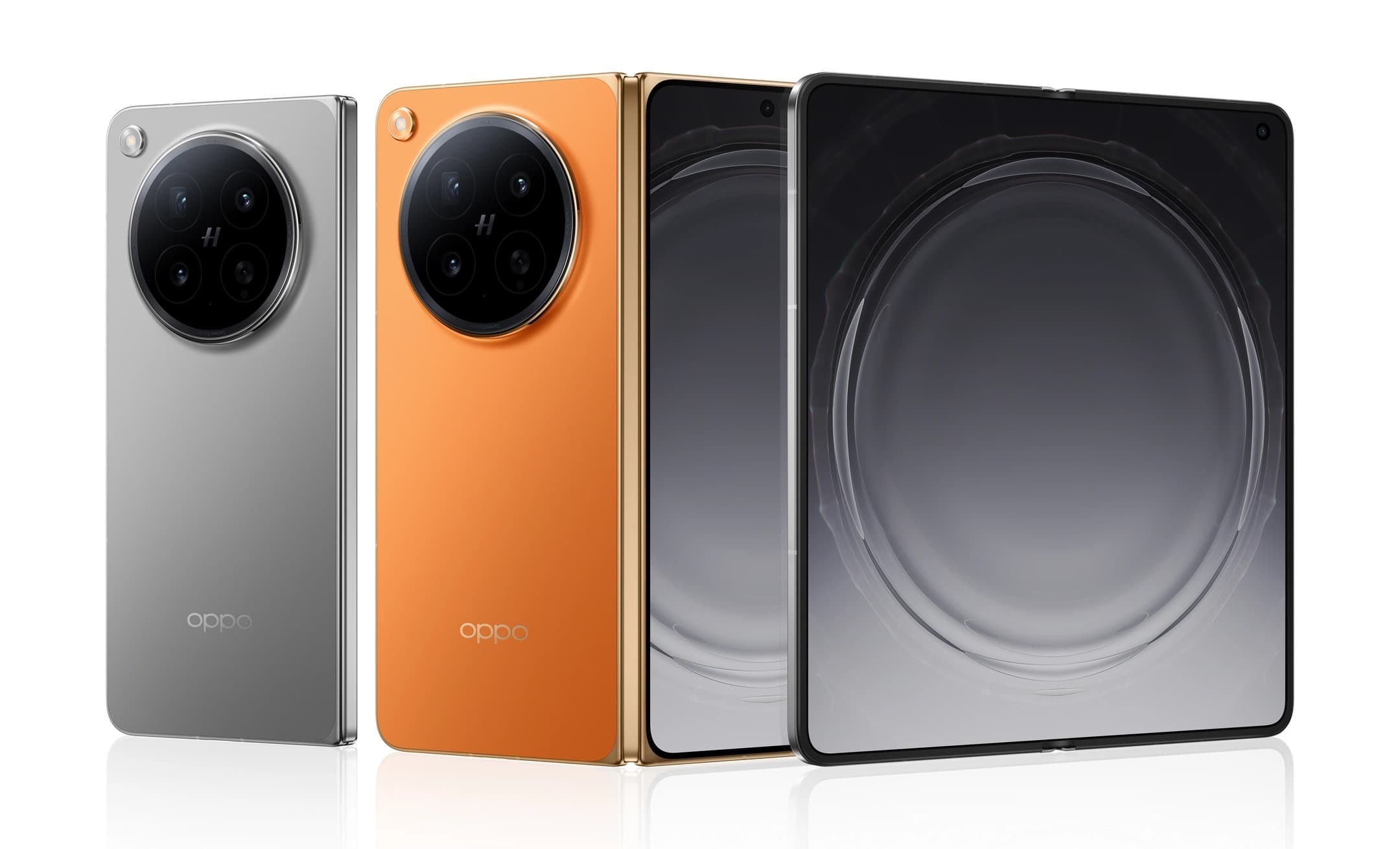 OPPO Find N6 in Stellar Titanium and Blossom Orange