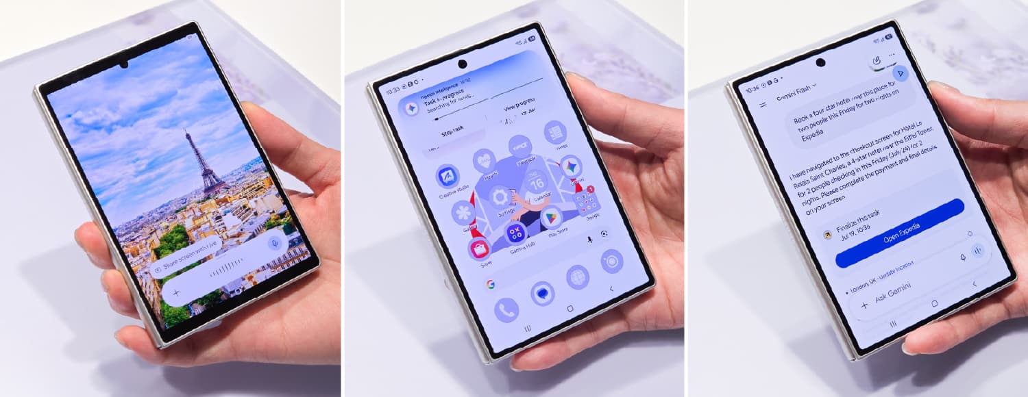 Galaxy Z Fold8 Ultra used one-handed on the 6.5-inch cover screen