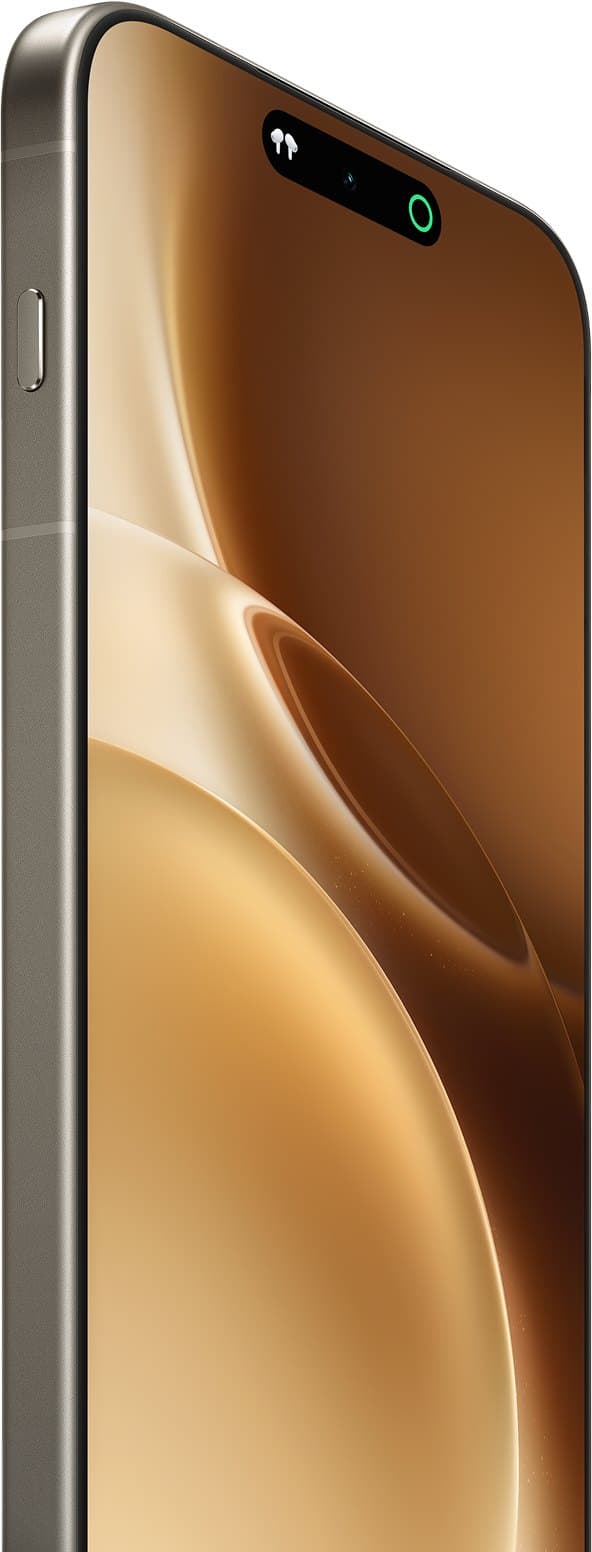 vivo X300 Pro v barvě Dune Brown, přední hrana a displej